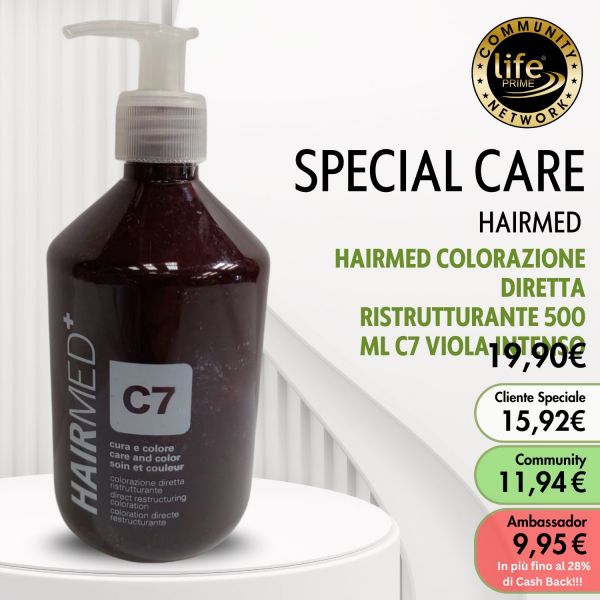 HAIRMED COLORAZIONE DIRETTA RISTRUTTURANTE 500 ML C7 VIOLA INTENSO