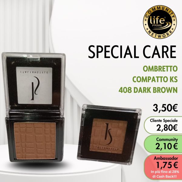 OMBRETTO COMPATTO KS 408 DARK BROWN