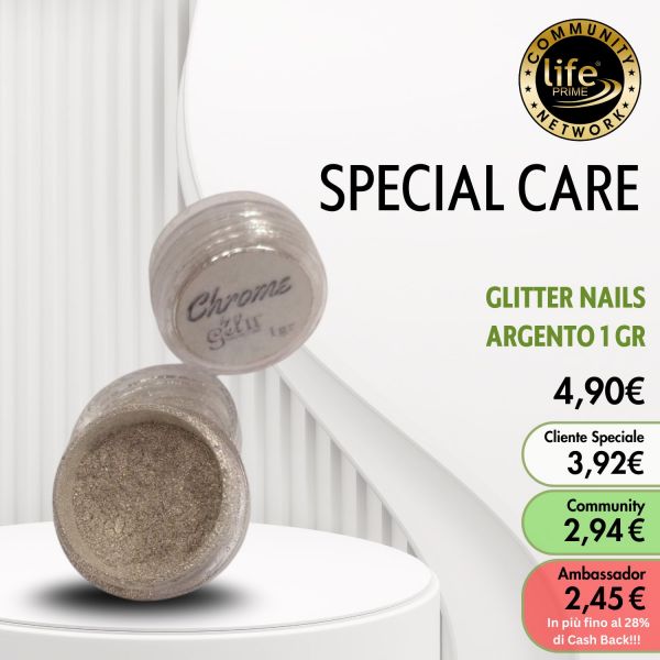 GLITTER NAILS ARGENTO 1 GR