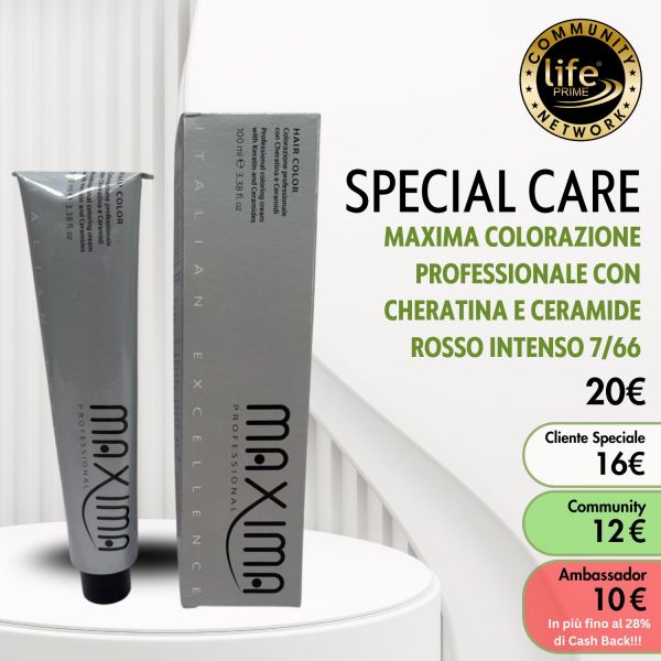 MAXIMA CREMA COLORANTE CREATINA E CERAMIDI ROSSO INTENSO 7/66