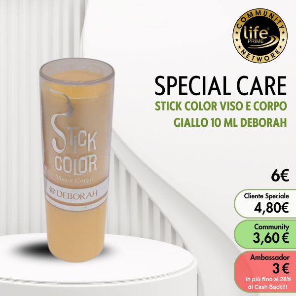 STICK COLOR VISO E CORPO GIALLO 10 ML DEBORAH