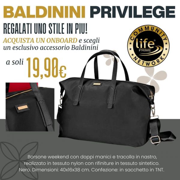 BORSONE WEEKEND CON DOPPI MANICI E TRACOLLA IN NASTRO DI COLORE NERO. DIMENSIONE: 40x16x38
